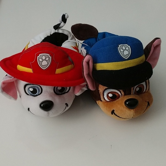 PAW Patrol Chase & Marshall Plush Slippers… - Picture 2 of 8